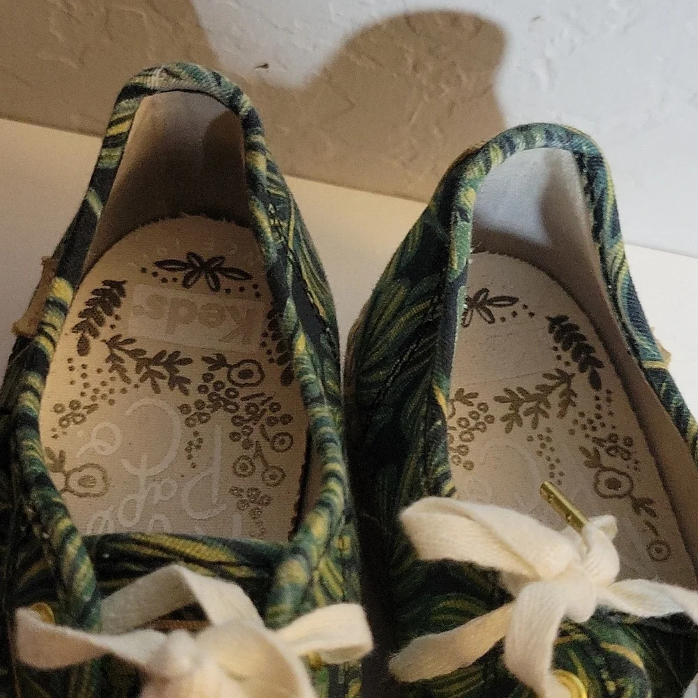 KEDS x Riffle Paper Tropical Leaf Pattern Lace up Espadrille 8